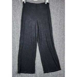 Flounce London Wide Leg Trousers Womens 8 Petite High Waisted Crinkle FLC0420